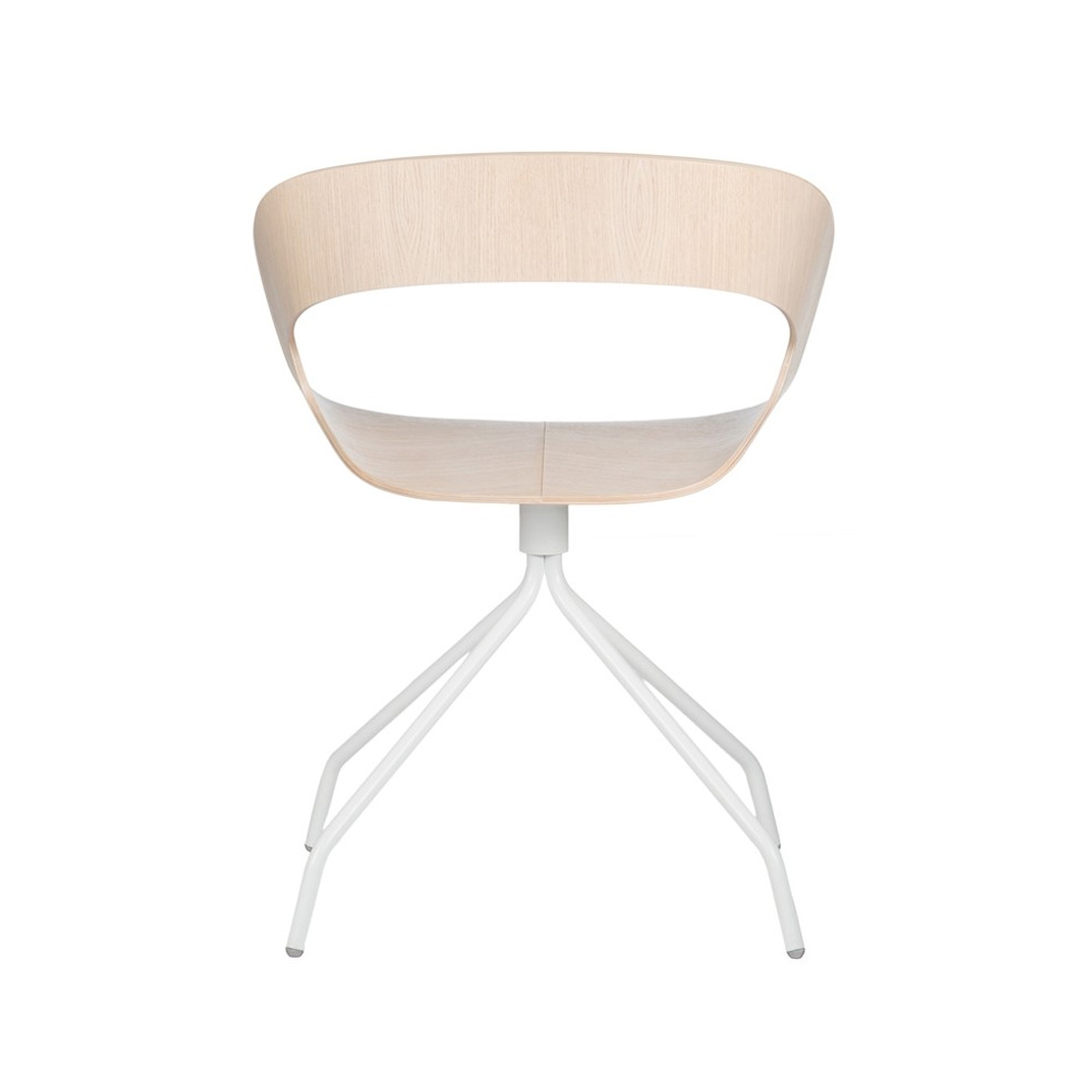 04_Ply_Collection_Chat_swivel_bleached_oak_white_frame_03 - Edella Plycollection Chat swivel istuin bleached oak / jalusta white