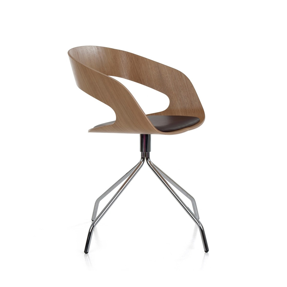 12_Ply_Collection_Chat_swivel_oak_upholstered_01 - Edella Plycollection Chat swivel istuin oak / jalusta chromed istuinverhoiltu