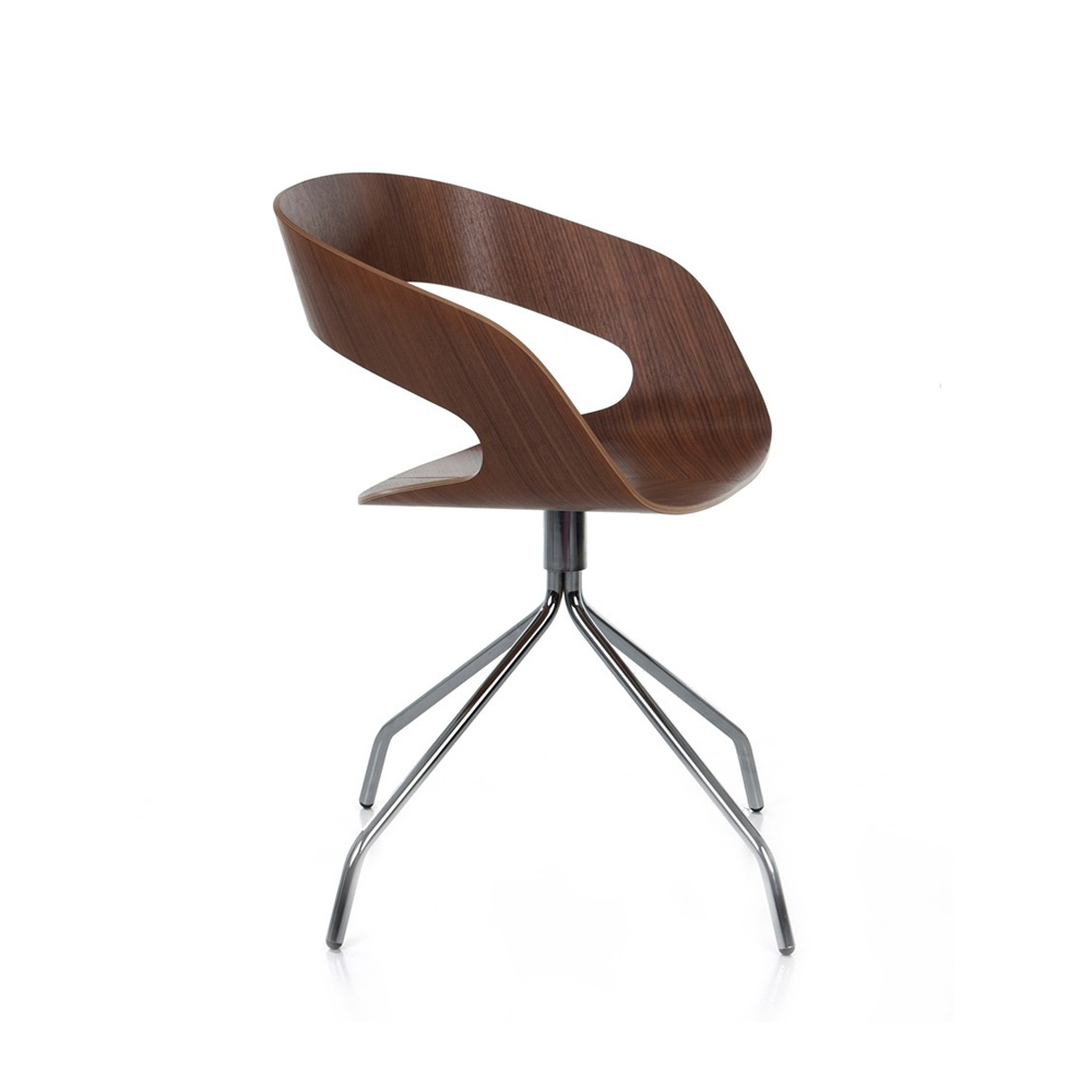 20_Ply_Collection_Chat_swivel_walnut_01 - Edella Plycollection Chat swivel istuin walnut / jalusta chromed