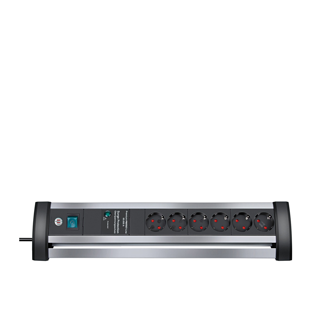 Brennenstuhl_Alu-Office-Line_60000A_extension_socket_jatkojohto_pistorasiat_työpöydälle_kuudella_pistokkeella_ylijännitesuojalla_01 - Edella Brennenstuhl Alu-Office-Line extension socket 6-way ylijännitesuojattu jatkojohto työpöydälle