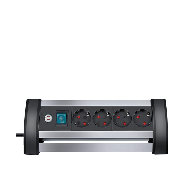Brennenstuhl Alu-Office-Line extension socket 4-way jatkojohto työpöydälle