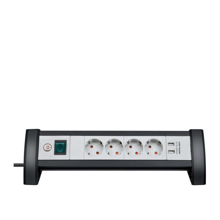 Brennenstuhl Premium-Office-Line extension socket USB 4-way jatkojohto työpöydälle