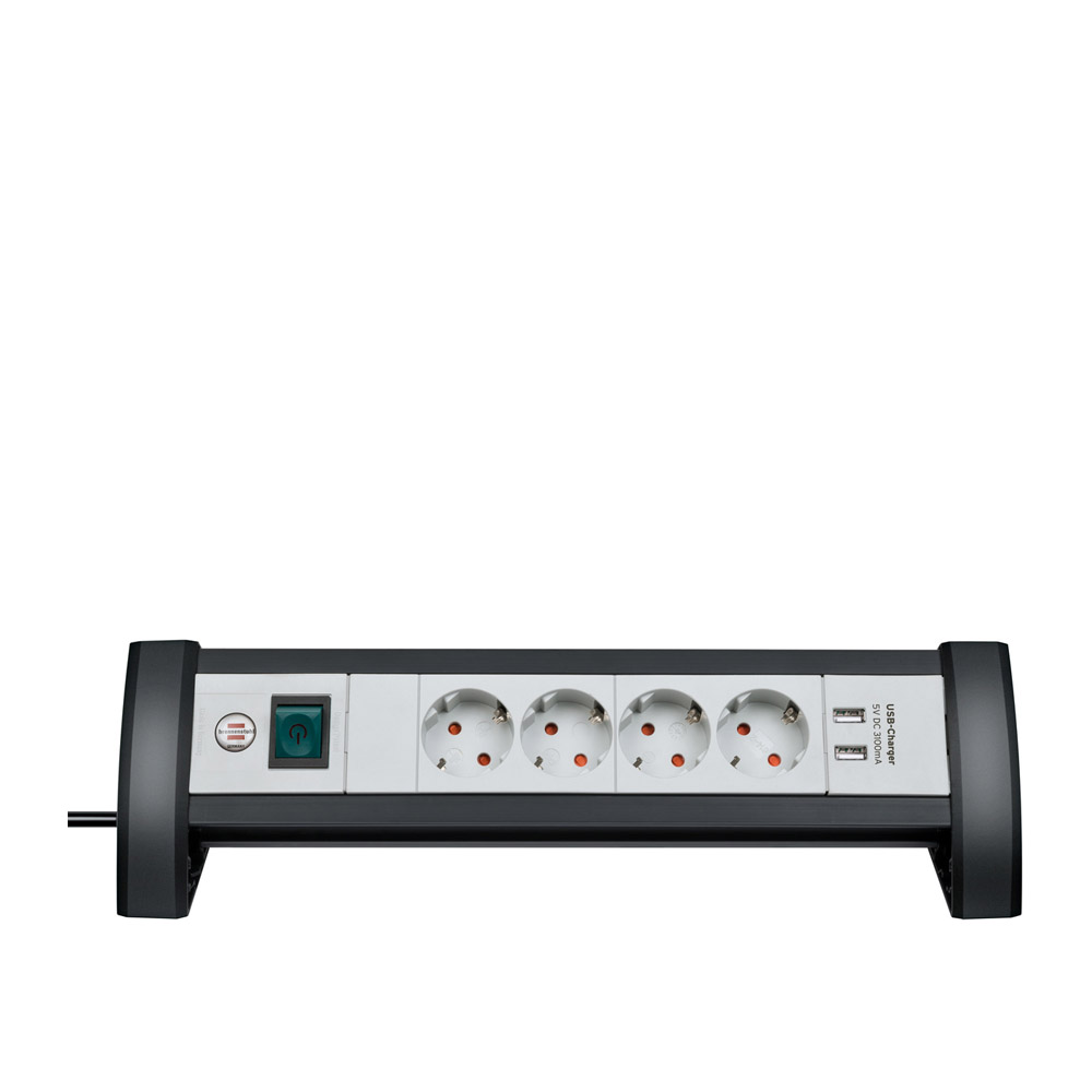 Brennenstuhl_Premium-Office-Line_Extension_Socket_With_USB_jatkojohto_pistorasiat_työpöydälle_neljällä_pistokkeella_USB-porteilla_01 - Edella Brennenstuhl Premium-Office-Line extension socket USB 4-way jatkojohto työpöydälle