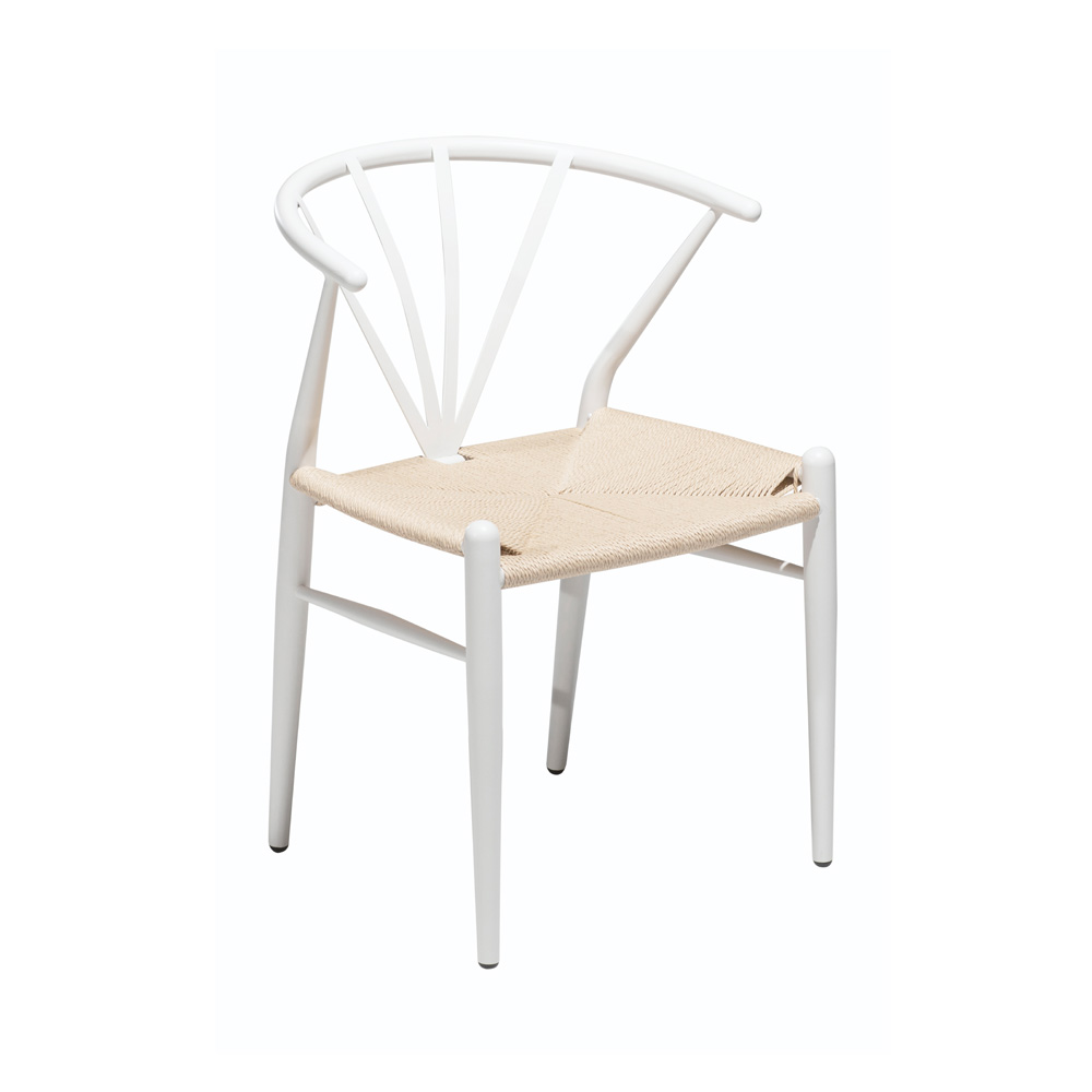 Danform_DELTA_CHAIR_RAVINTOLATUOLI_KAHVILATUOLI_white_lacquer_w_natural_seat_01 - Edella Dan-Form Delta Chair tuoli