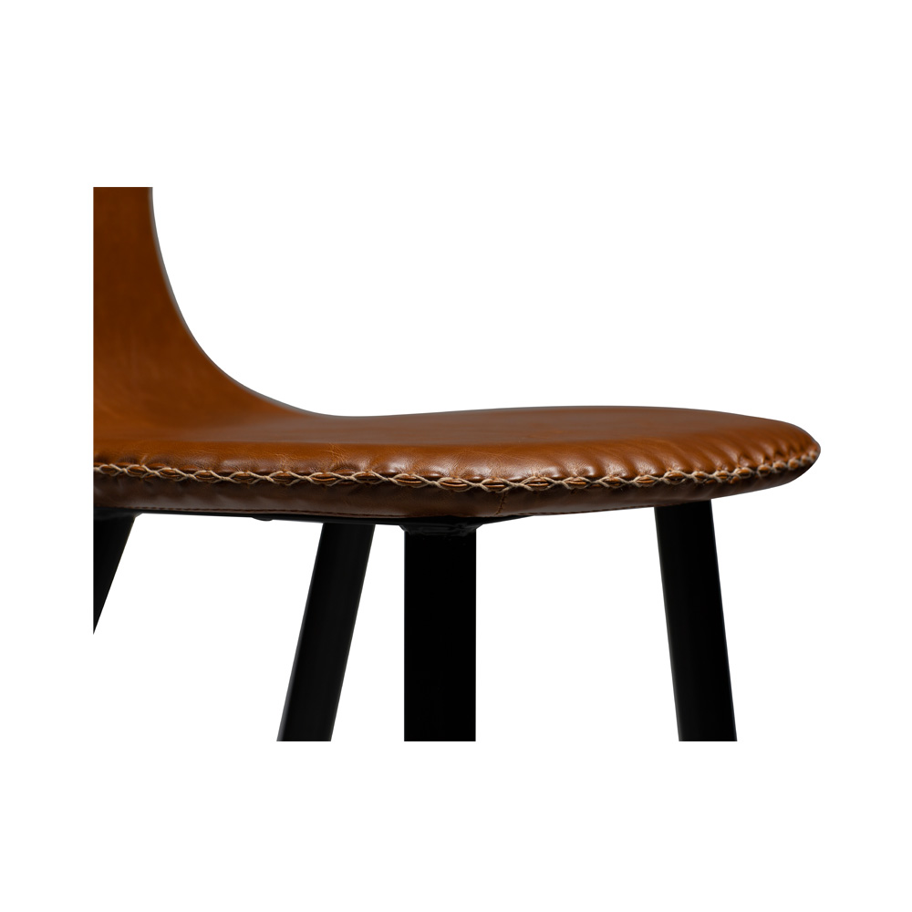 Danform_DOLPHIN_BAR_STOOL_Baarituoli_matala_vintage_light_brown_art_leather_w_black_metal_legs_07 - Edella Dan-Form Dolphin Counter Stool baarituoli matala