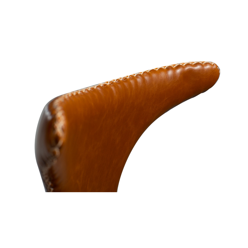 Danform_DOLPHIN_BAR_STOOL_Baarituoli_matala_vintage_light_brown_art_leather_w_black_metal_legs_08 - Edella Dan-Form Dolphin Counter Stool baarituoli matala