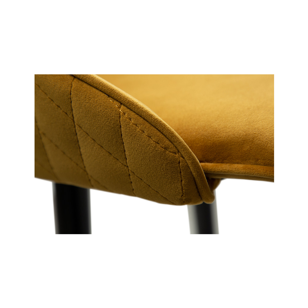 Danform_DUAL_BAR_STOOL_baarituoli_bronze_velvet_w_black_metal_legs_06 - Edella Dan-Form Dual Bar Stool korkea baarituoli sametti