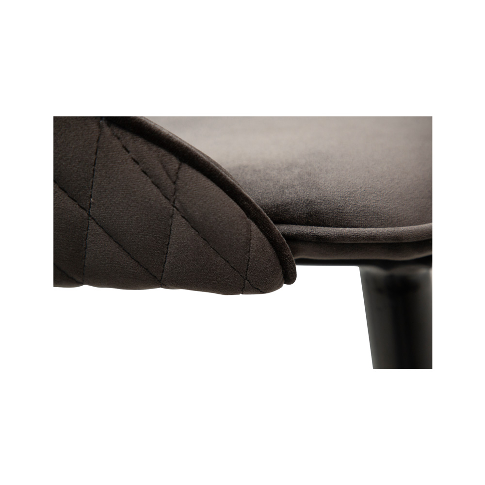 Danform_DUAL_BAR_STOOL_baarituoli_meteorite_black_velvet_w_black_metal_legs_11 - Edella Dan-Form Dual Bar Stool korkea baarituoli sametti