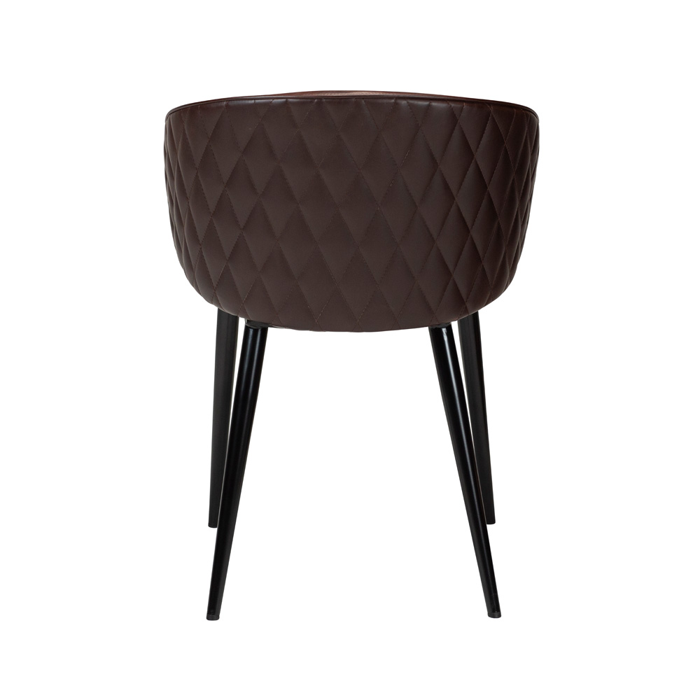 Danform_DUAL_CHAIR_RAVINTOLATUOLI_KAHVILATUOLI_vintage_cocoa_art_leather_w_black_metal_legs_02 - Edella Dan-Form Dual Chair tuoli keinonahka