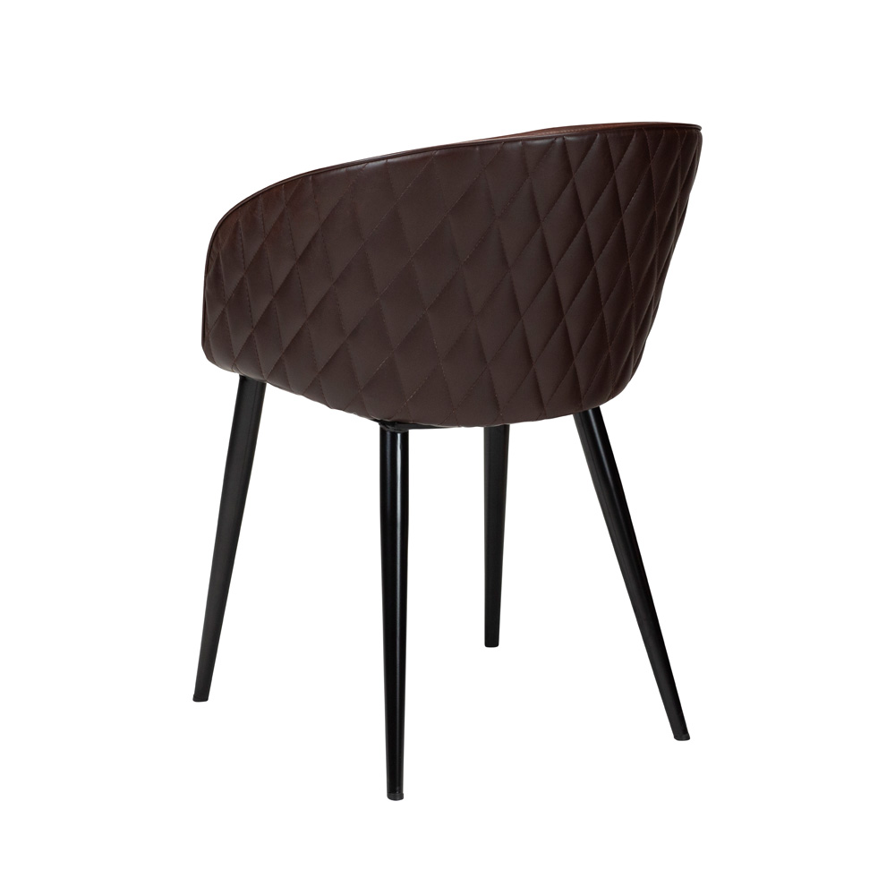 Danform_DUAL_CHAIR_RAVINTOLATUOLI_KAHVILATUOLI_vintage_cocoa_art_leather_w_black_metal_legs_03 - Edella Dan-Form Dual Chair tuoli keinonahka