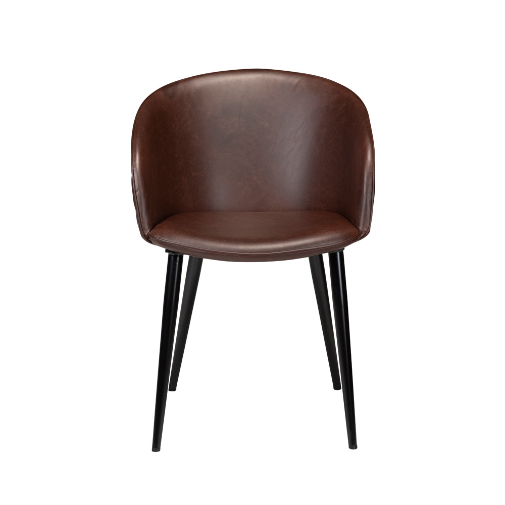 Danform_DUAL_CHAIR_RAVINTOLATUOLI_KAHVILATUOLI_vintage_cocoa_art_leather_w_black_metal_legs_04 - Edella Dan-Form Dual Chair tuoli keinonahka
