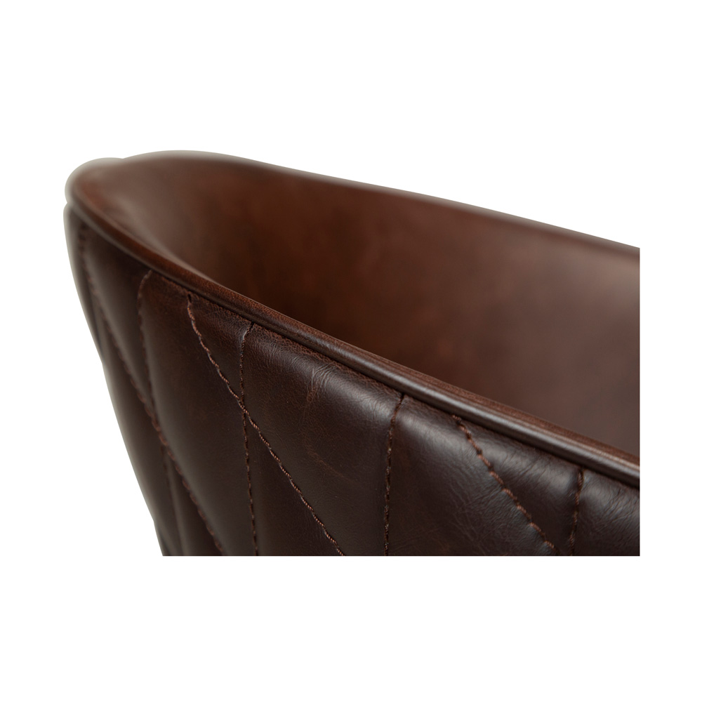 Danform_DUAL_CHAIR_RAVINTOLATUOLI_KAHVILATUOLI_vintage_cocoa_art_leather_w_black_metal_legs_08 - Edella Dan-Form Dual Chair tuoli keinonahka