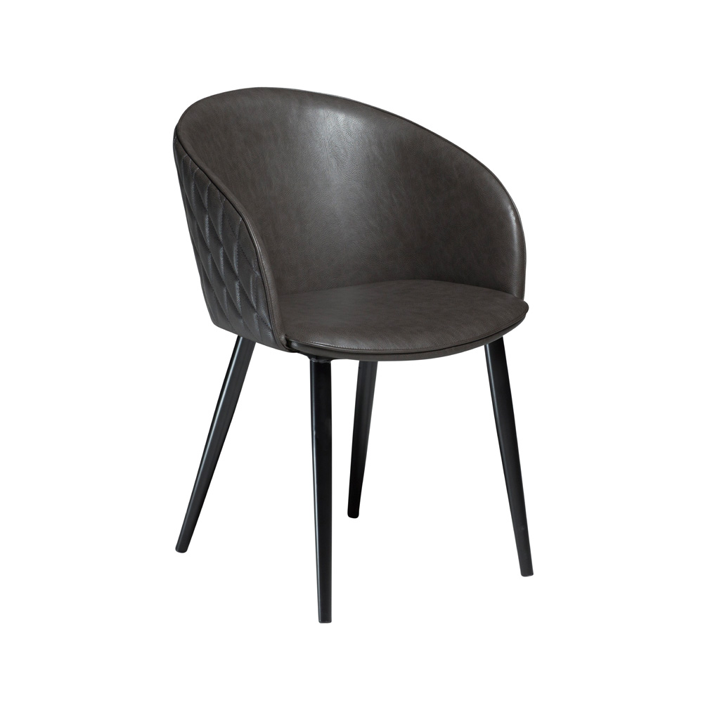 Danform_DUAL_CHAIR_RAVINTOLATUOLI_KAHVILATUOLI_vintage_grey_art_leather_w_black_metal_legs_01 - Edella Dan-Form Dual Chair tuoli keinonahka