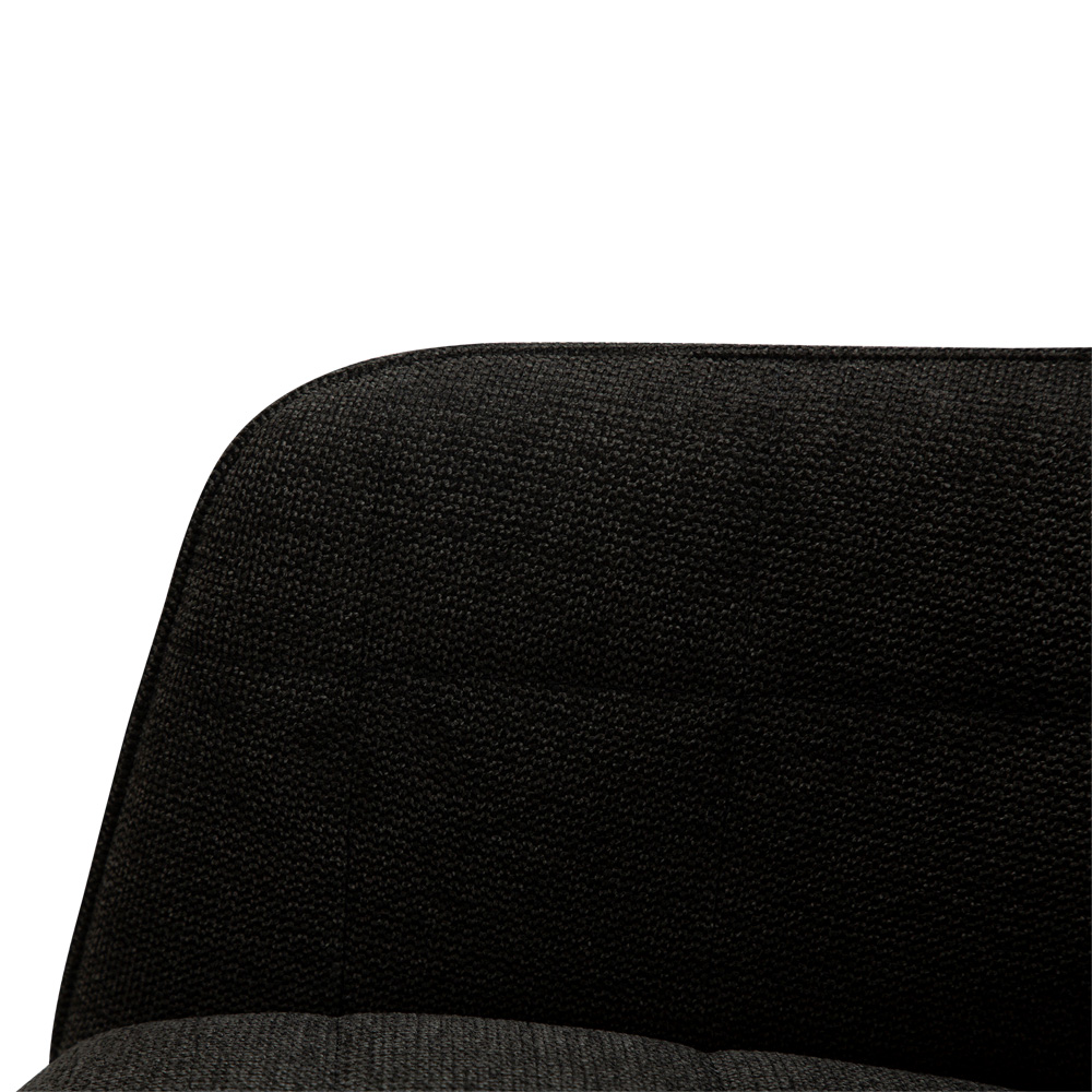 Danform_EMBRACE_ARMCHAIR_ravintolatuoli_kahvilatuoli_käsinojallinen_crow_black_fabric_kangas_mustilla_metallijaloilla_07 - Edella Dan-Form Embrace Armchair tuoli kangas