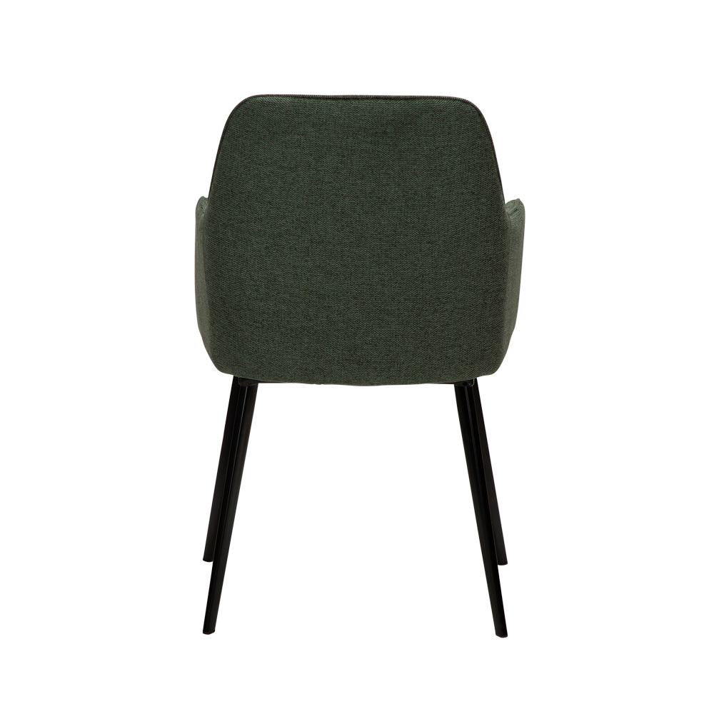 Danform_EMBRACE_ARMCHAIR_ravintolatuoli_kahvilatuoli_käsinojallinen_sage_green_fabric_kangas_mustilla_metallijaloilla_04 - Edella Dan-Form Embrace Armchair tuoli kangas