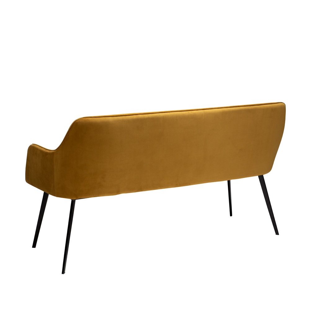 Danform_EMBRACE_BENCH_bronze_velvet_w_black_legs_03 - Edella Dan-Form Embrace Bench sohva / penkki sametti
