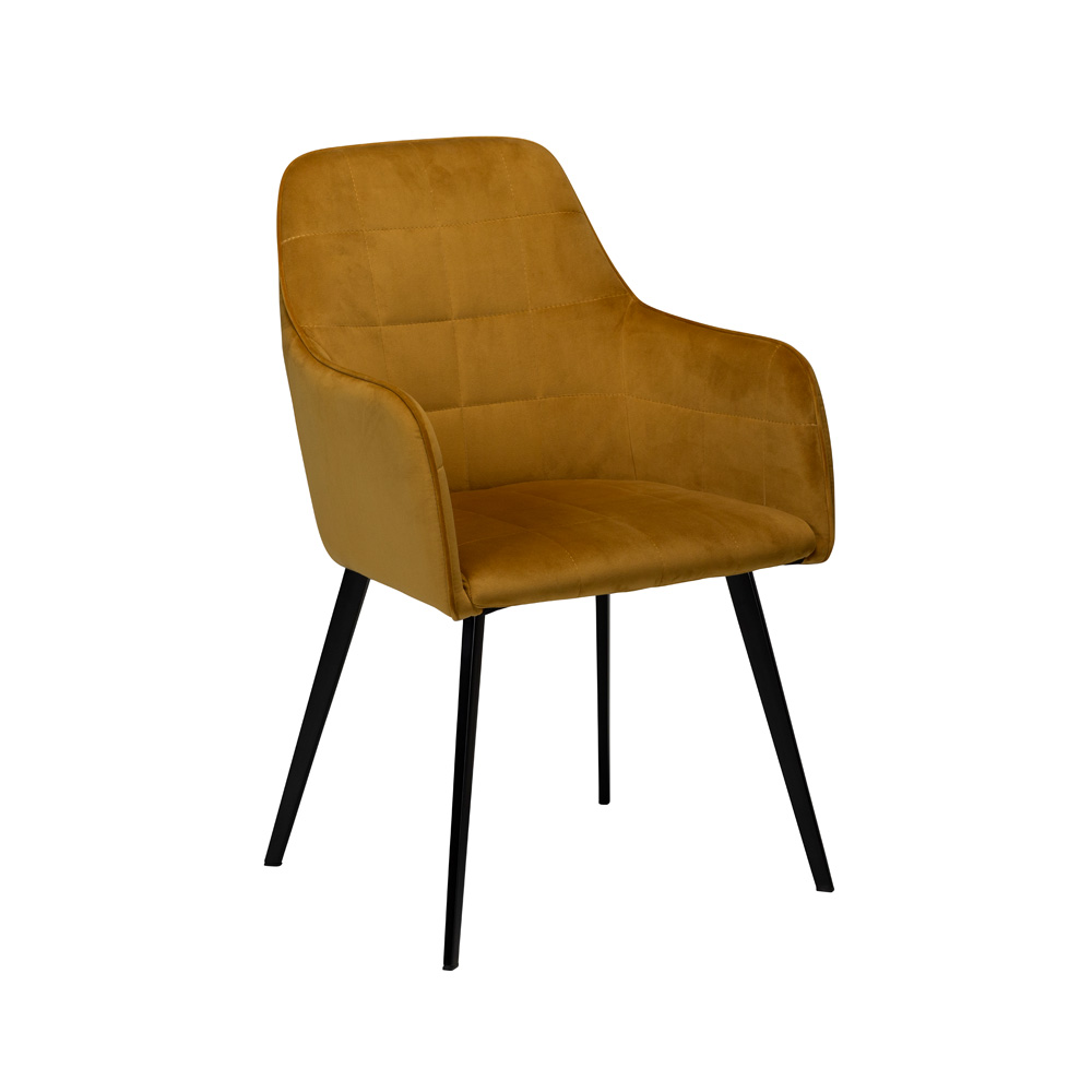 Danform_EMBRACE_CHAIR_RAVINTOLATUOLI_bronze_velvet_w_black_legs_01 - Edella Dan-Form Embrace Armchair tuoli sametti