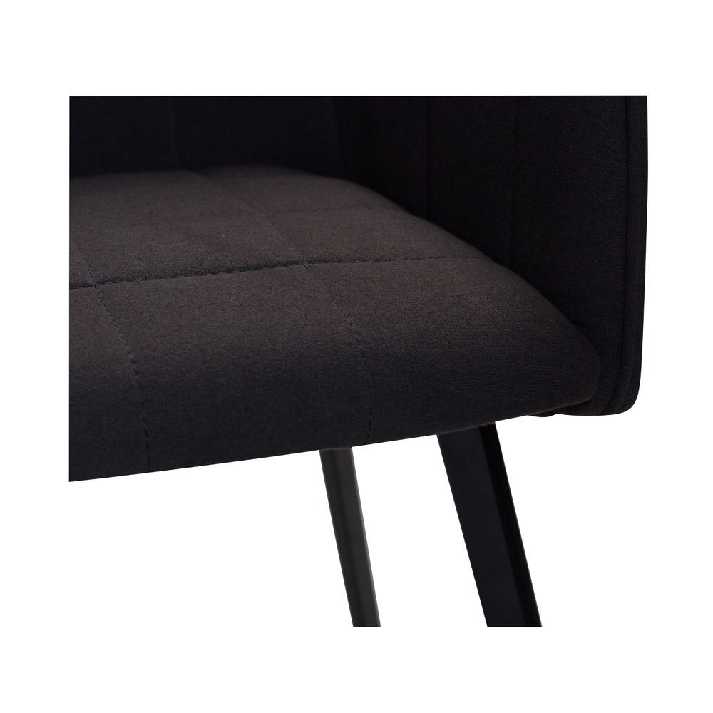 Danform_EMBRACE_CHAIR_RAVINTOLATUOLI_meteorite_black_fabric_w_black_legs_03 - Edella Dan-Form Embrace Armchair tuoli kangas