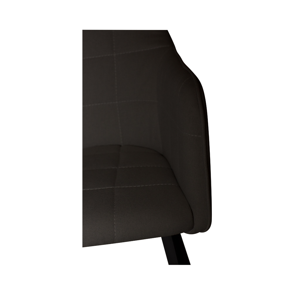 Danform_EMBRACE_CHAIR_RAVINTOLATUOLI_meteorite_black_fabric_w_black_legs_04 - Edella Dan-Form Embrace Armchair tuoli kangas