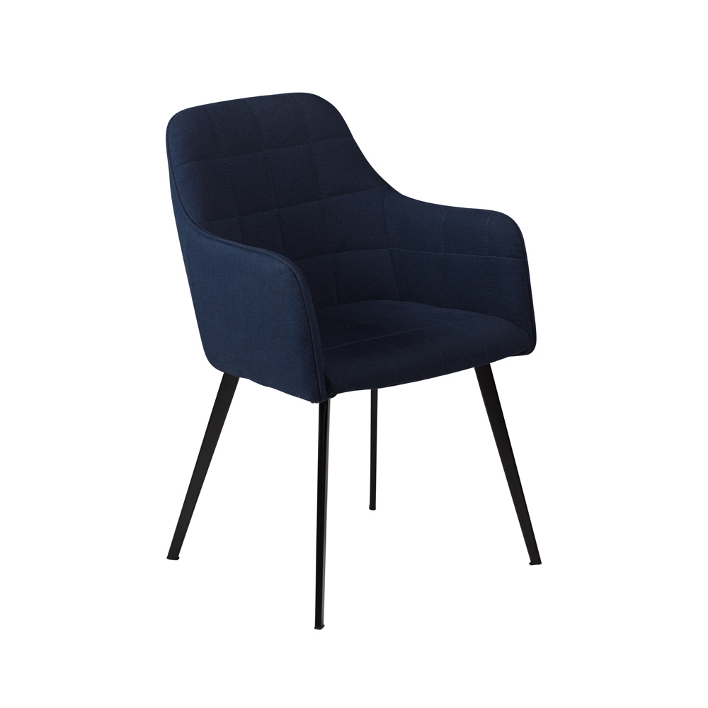 Danform_EMBRACE_CHAIR_RAVINTOLATUOLI_midnight_blue_fabric_w_black_legs_01 - Edella Dan-Form Embrace Armchair tuoli kangas