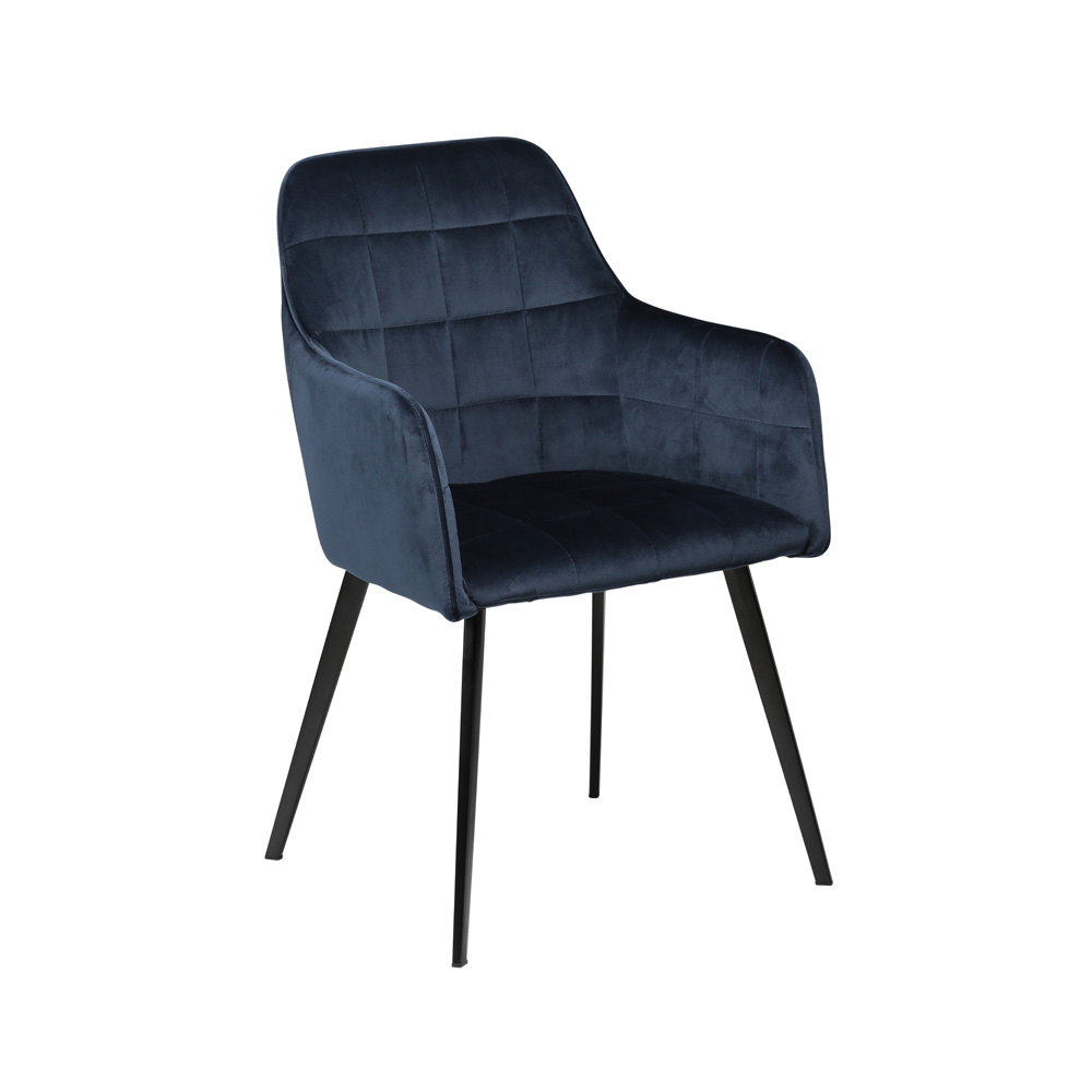 Danform_EMBRACE_CHAIR_RAVINTOLATUOLI_midnight_blue_velvet_w_black_legs_01 - Edella Dan-Form Embrace Armchair tuoli sametti