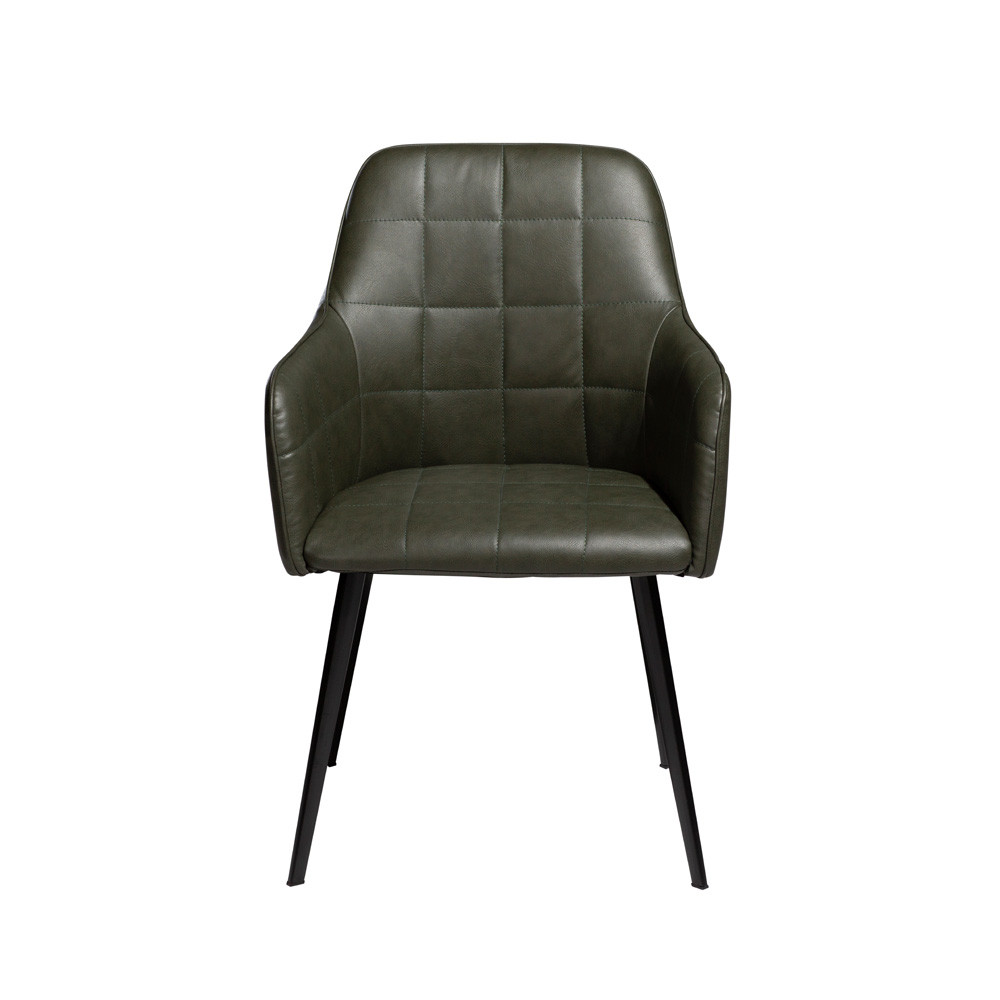 Danform_EMBRACE_CHAIR_RAVINTOLATUOLI_vintage_green_art_leather_w_black_legs_04 - Edella Dan-Form Embrace Armchair tuoli keinonahka