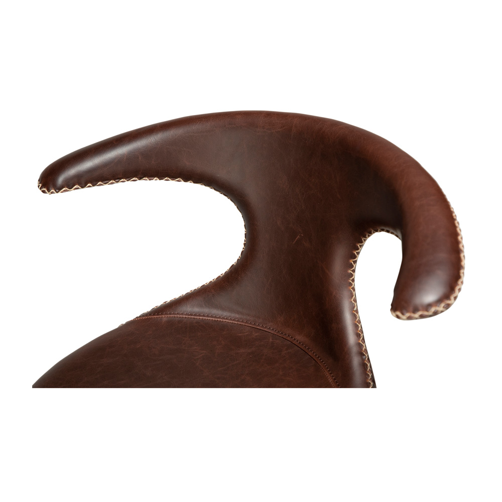 Danform_FLAIR_BAR_STOOL_baarituoli_vintage_cocoa_art_leather_w_black_metal_legs_06 - Edella Dan-Form Flair Bar Stool baarituoli korkea