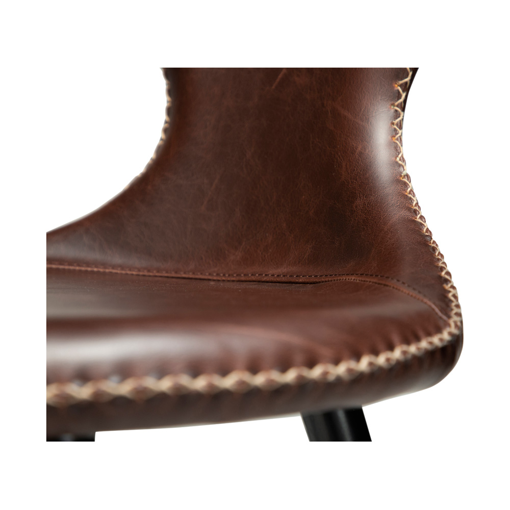 Danform_FLAIR_BAR_STOOL_baarituoli_vintage_cocoa_art_leather_w_black_metal_legs_08 - Edella Dan-Form Flair Bar Stool baarituoli korkea