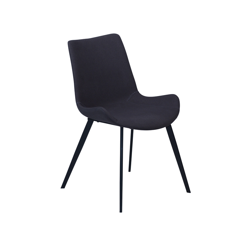 Danform_HYPE_CHAIR_RAVINTOLATUOLI_KAHVILATUOLI_meteorite_black_fabric_w_black_metal_legs_01 - Edella Dan-Form Hype Chair tuoli kangas