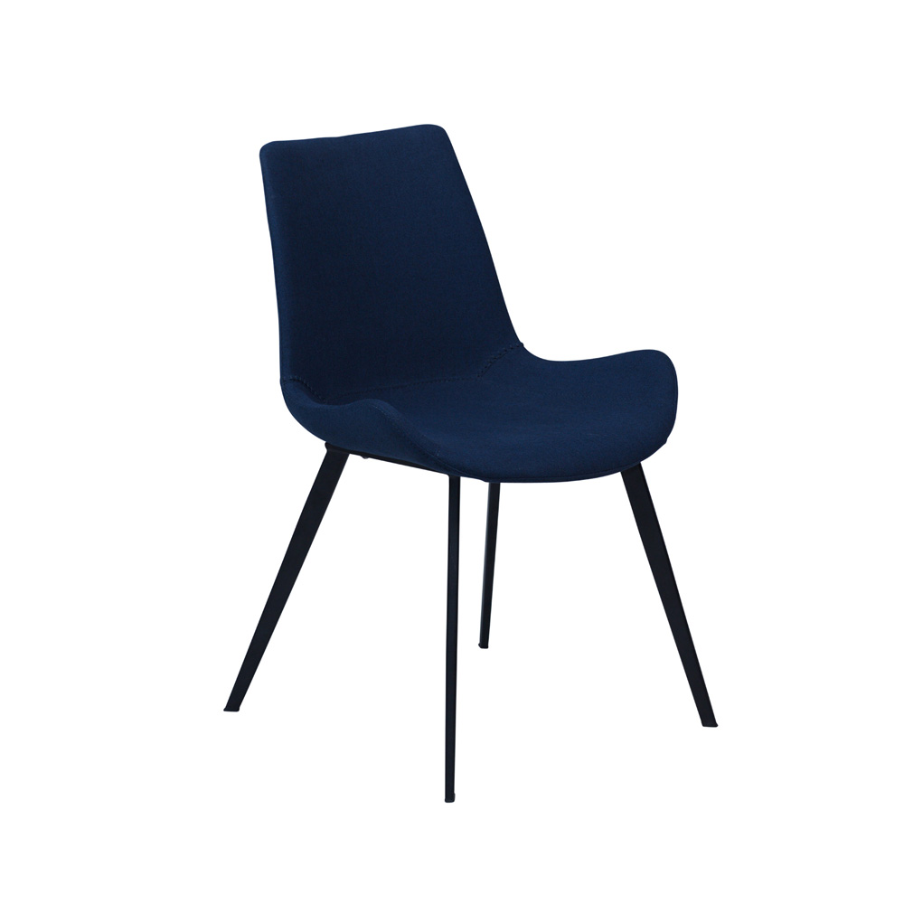 Danform_HYPE_CHAIR_RAVINTOLATUOLI_KAHVILATUOLI_midnight_blue_fabric_w_black_metal_legs_01 - Edella Dan-Form Hype Chair tuoli kangas