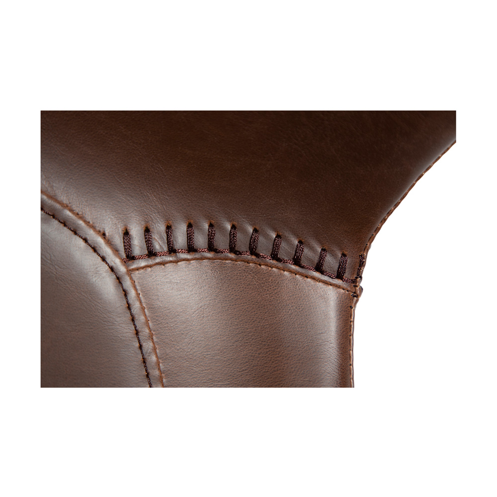 Danform_HYPE_CHAIR_RAVINTOLATUOLI_KAHVILATUOLI_vintage_cocoa_art_leather_w_black_metal_legs_06 - Edella Dan-Form Hype Chair tuoli keinonahka