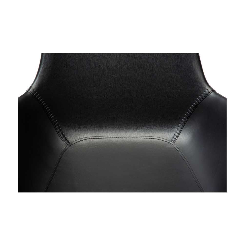 Danform_HYPE_CHAIR_W_ARM_RAVINTOLATUOLI_KAHVILATUOLI_black_art_leather_w_black_metal_legs_06 - Edella Dan-Form Hype Armchair tuoli käsinojallinen