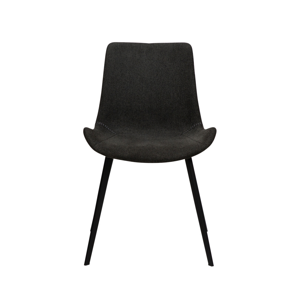 Danform_HYPE_CHAIR_ravintolatuoli_kahvilatuoli_crow_black_fabric_kangas_mustilla_metallijaloilla_02 - Edella Dan-Form Hype Chair tuoli kangas
