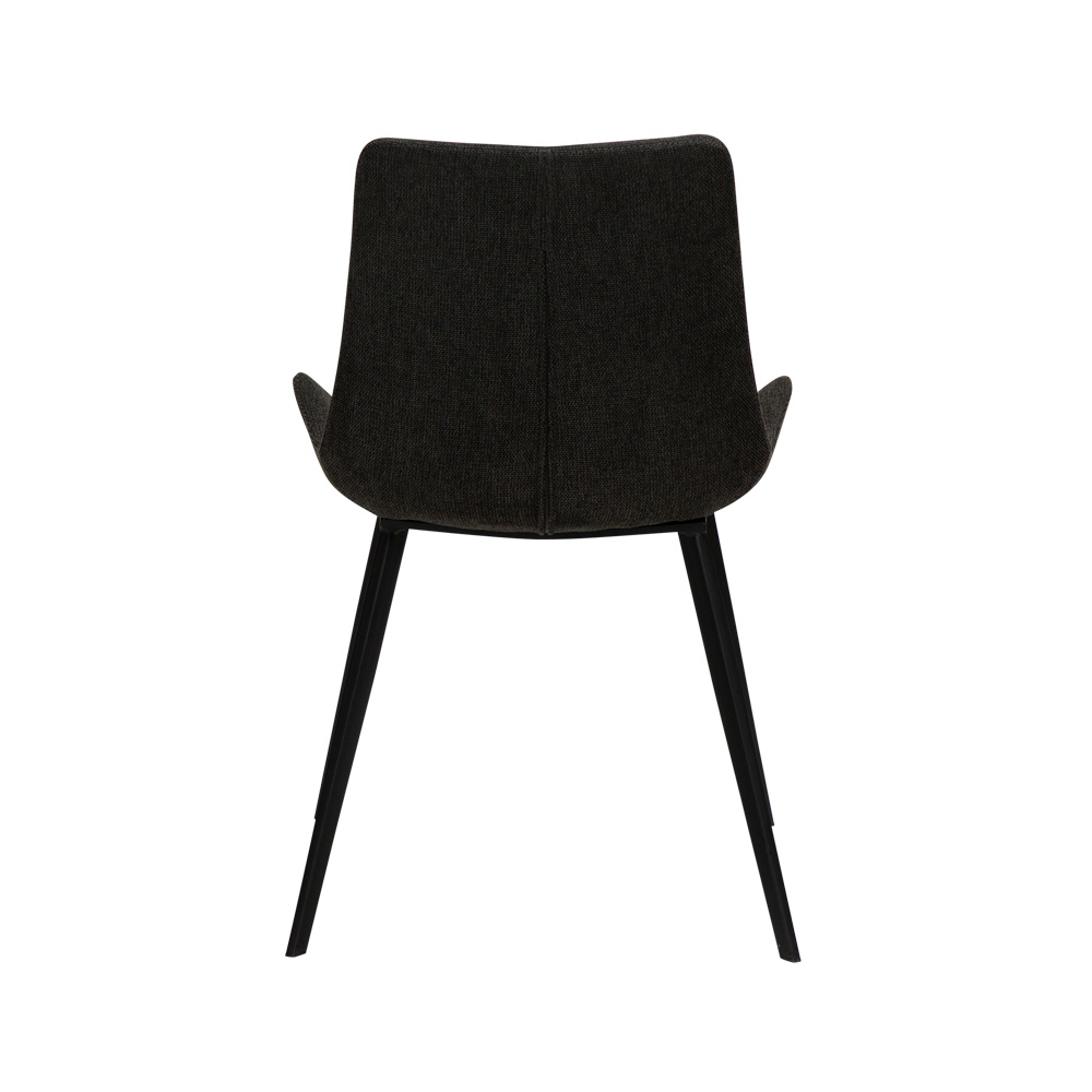 Danform_HYPE_CHAIR_ravintolatuoli_kahvilatuoli_crow_black_fabric_kangas_mustilla_metallijaloilla_04 - Edella Dan-Form Hype Chair tuoli kangas