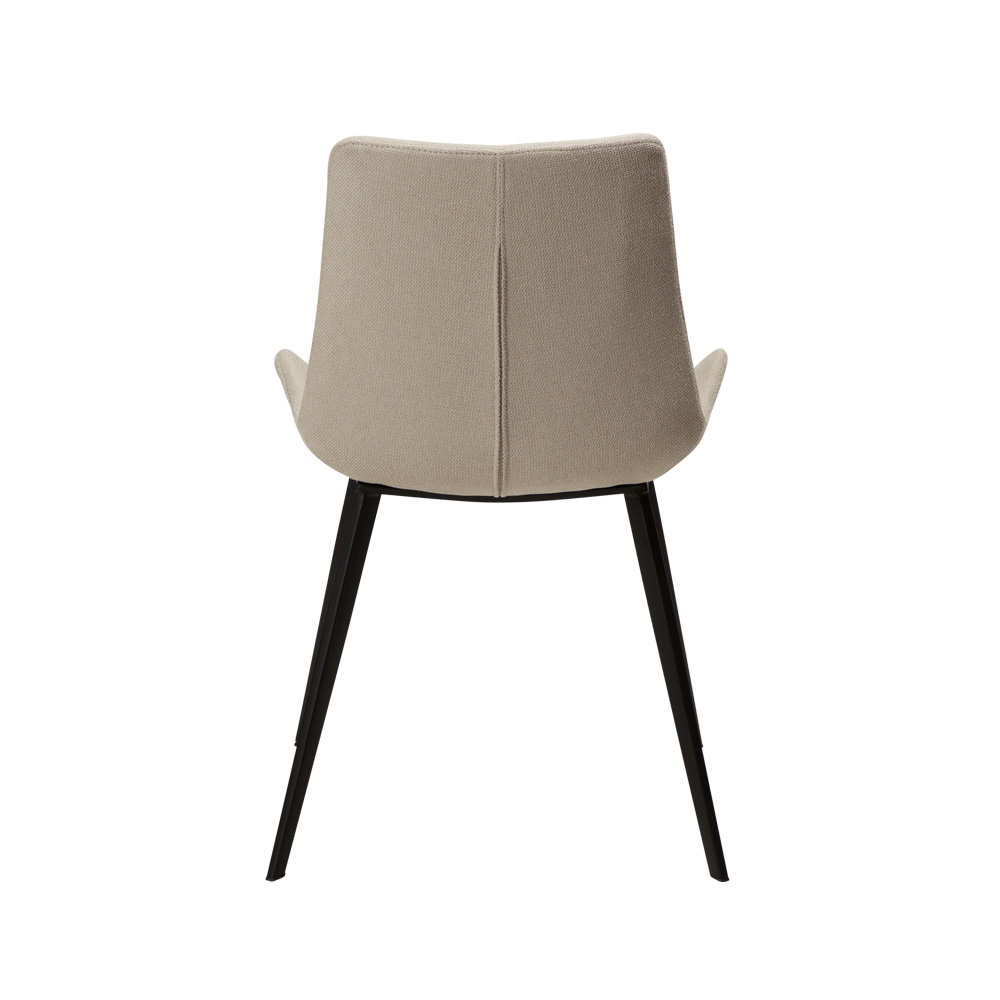 Danform_HYPE_CHAIR_ravintolatuoli_kahvilatuoli_desert_sand_fabric_kangas_mustilla_metallijaloilla_04 - Edella Dan-Form Hype Chair tuoli kangas