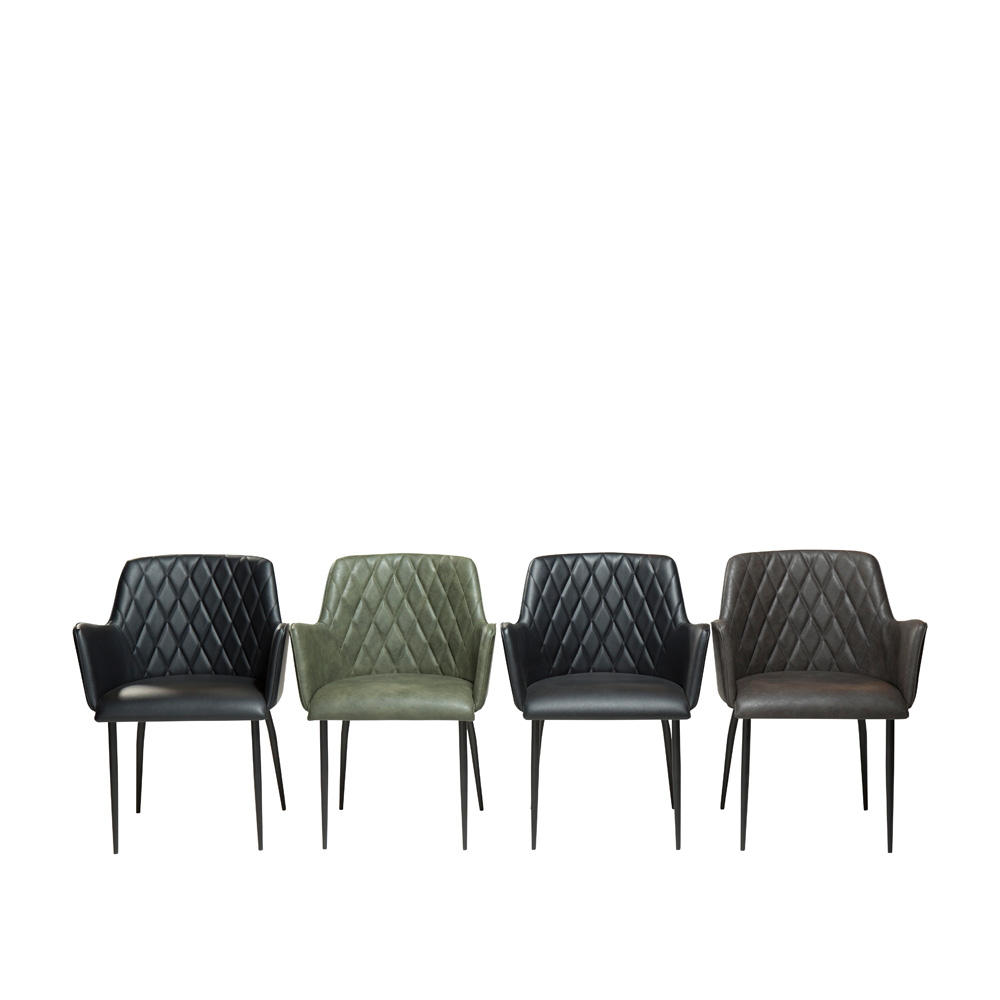 Danform_ROMBO_CHAIR_RAVINTOLATUOLI_KAHVILATUOLI_art_leather_w_black_legs_03 - Edella Dan-Form Rombo Chair tuoli keinonahka