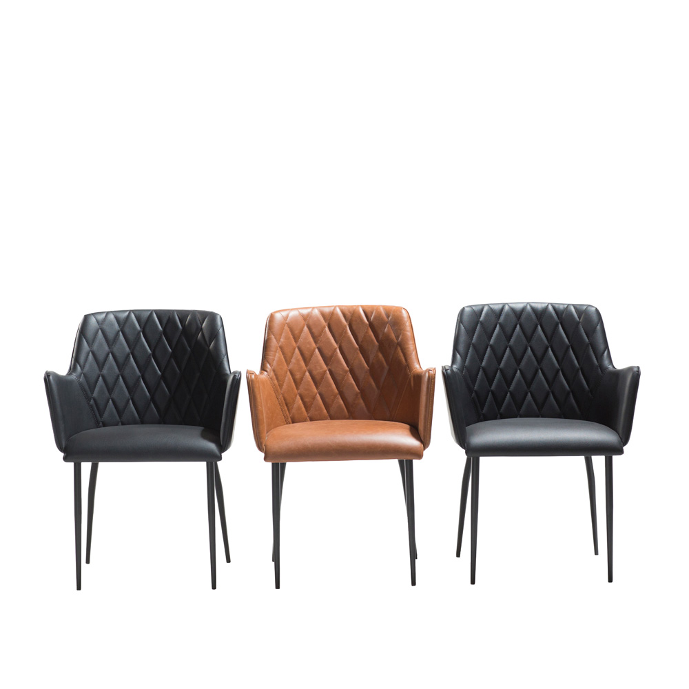 Danform_ROMBO_CHAIR_RAVINTOLATUOLI_KAHVILATUOLI_art_leather_w_black_legs_05 - Edella Dan-Form Rombo Chair tuoli keinonahka