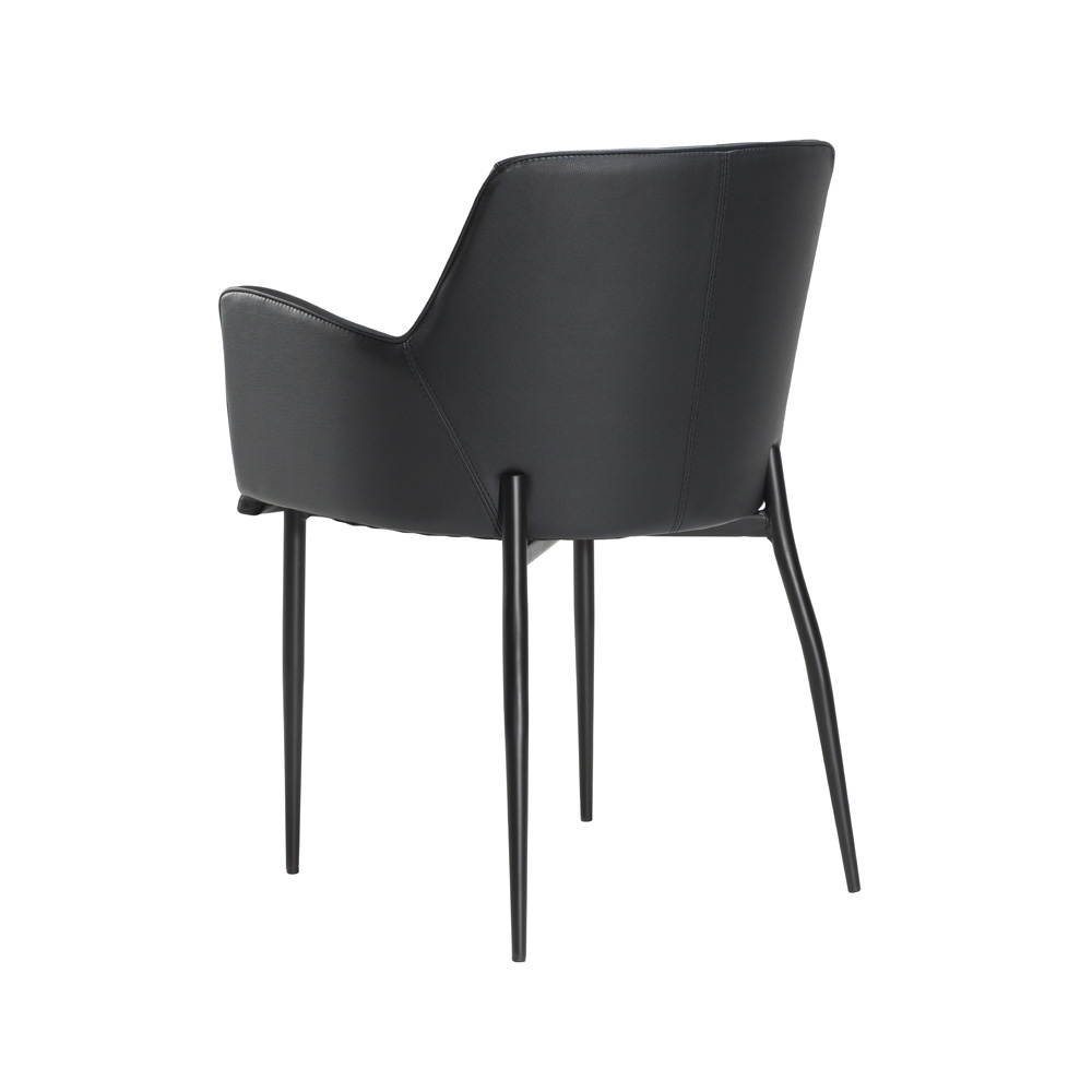 Danform_ROMBO_CHAIR_RAVINTOLATUOLI_KAHVILATUOLI_black_art_leather_w_black_legs_02 - Edella Dan-Form Rombo Chair tuoli keinonahka