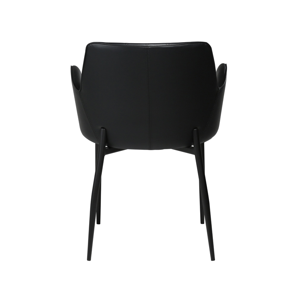 Danform_ROMBO_CHAIR_RAVINTOLATUOLI_KAHVILATUOLI_black_art_leather_w_black_legs_04 - Edella Dan-Form Rombo Chair tuoli keinonahka