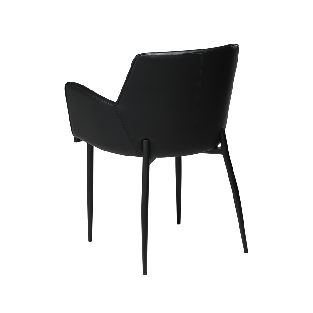 Danform_ROMBO_CHAIR_RAVINTOLATUOLI_KAHVILATUOLI_black_art_leather_w_black_legs_05 - Edella Dan-Form Rombo Chair tuoli keinonahka
