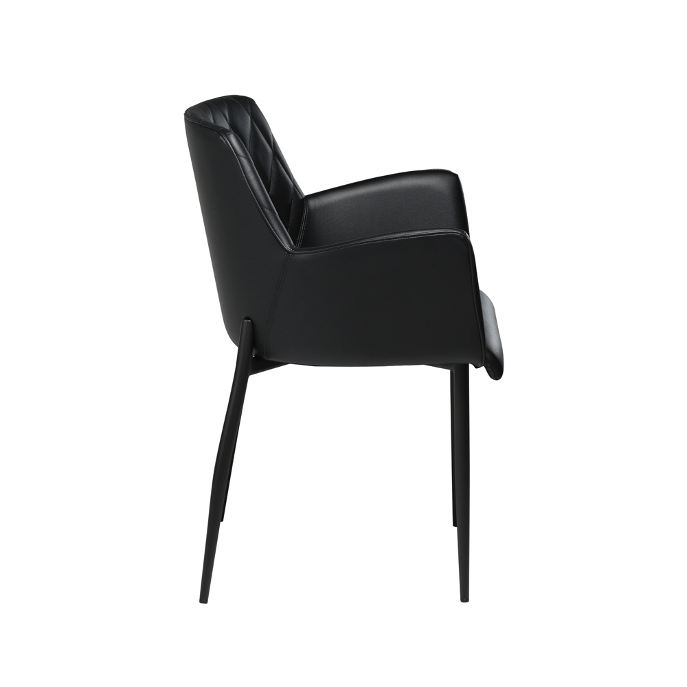 Danform_ROMBO_CHAIR_RAVINTOLATUOLI_KAHVILATUOLI_black_art_leather_w_black_legs_07 - Edella Dan-Form Rombo Chair tuoli keinonahka