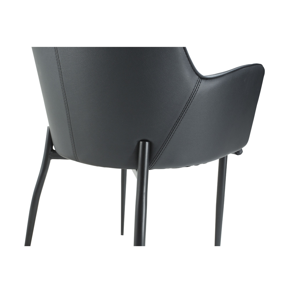 Danform_ROMBO_CHAIR_RAVINTOLATUOLI_KAHVILATUOLI_black_art_leather_w_black_legs_09 - Edella Dan-Form Rombo Chair tuoli keinonahka