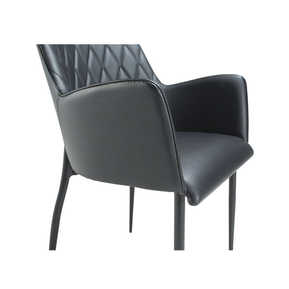 Danform_ROMBO_CHAIR_RAVINTOLATUOLI_KAHVILATUOLI_black_art_leather_w_black_legs_10 - Edella Dan-Form Rombo Chair tuoli keinonahka