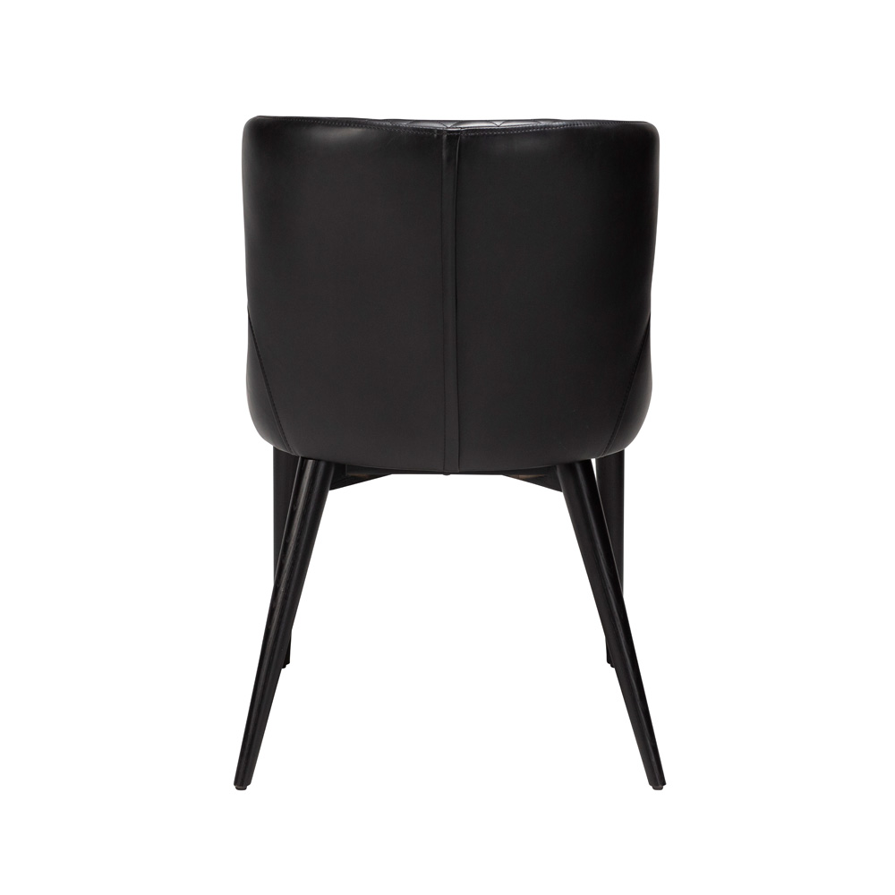 Danform_VETRO_CHAIR_vintage_black_art_leather_w_black_stained_oak_legs_02 - Edella Dan-Form Vetro Chair tuoli keinonahka