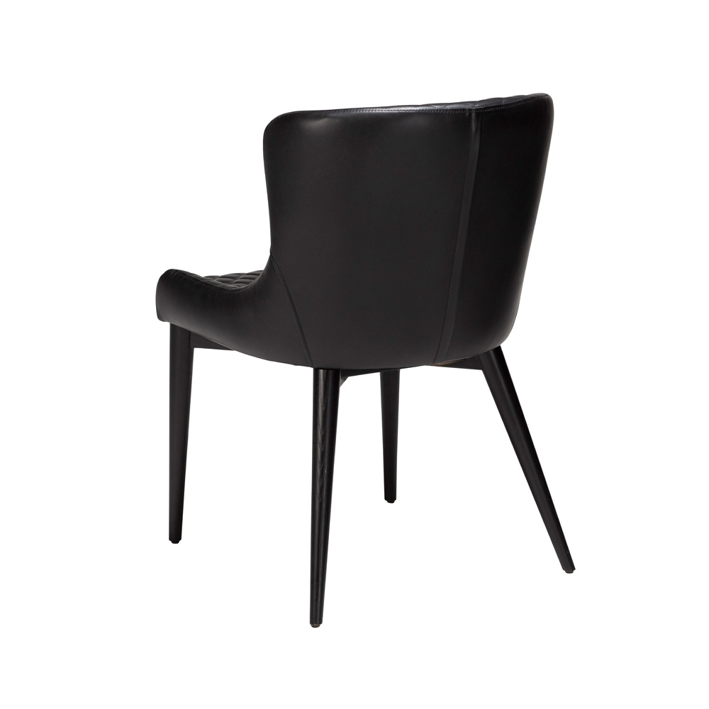 Danform_VETRO_CHAIR_vintage_black_art_leather_w_black_stained_oak_legs_03 - Edella Dan-Form Vetro Chair tuoli keinonahka