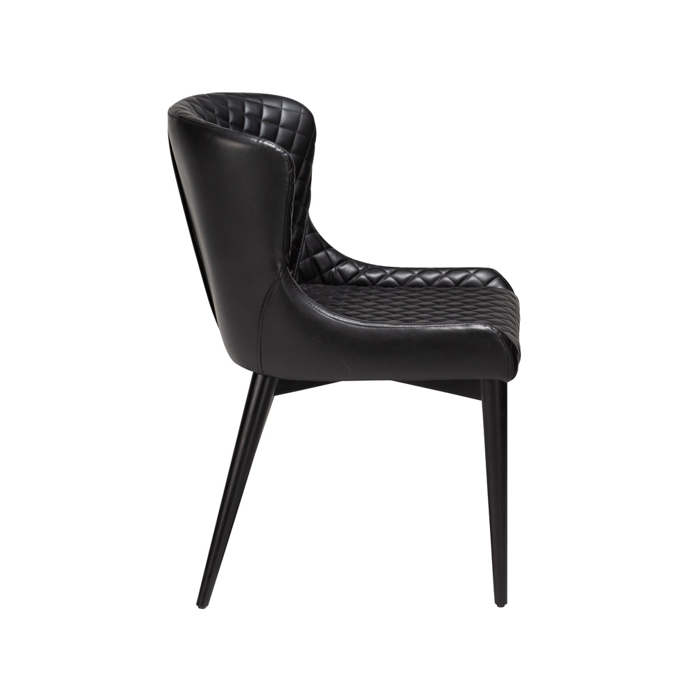 Danform_VETRO_CHAIR_vintage_black_art_leather_w_black_stained_oak_legs_05 - Edella Dan-Form Vetro Chair tuoli keinonahka