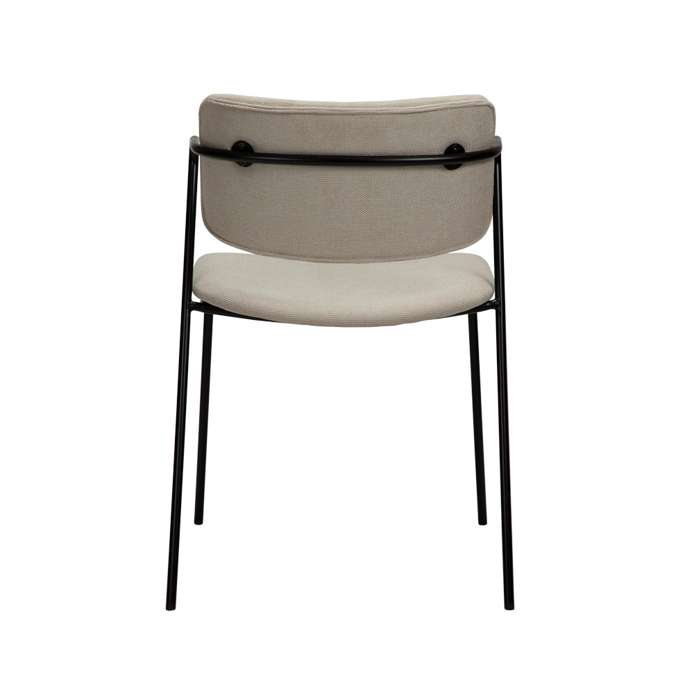 Danform_Zed_chair_ravintolatuoli_kahvilatuoli_kangas_Desert_sand_käsinojallinen_putkijaloilla_04 - Edella Dan-Form Zed Chair tuoli kangas