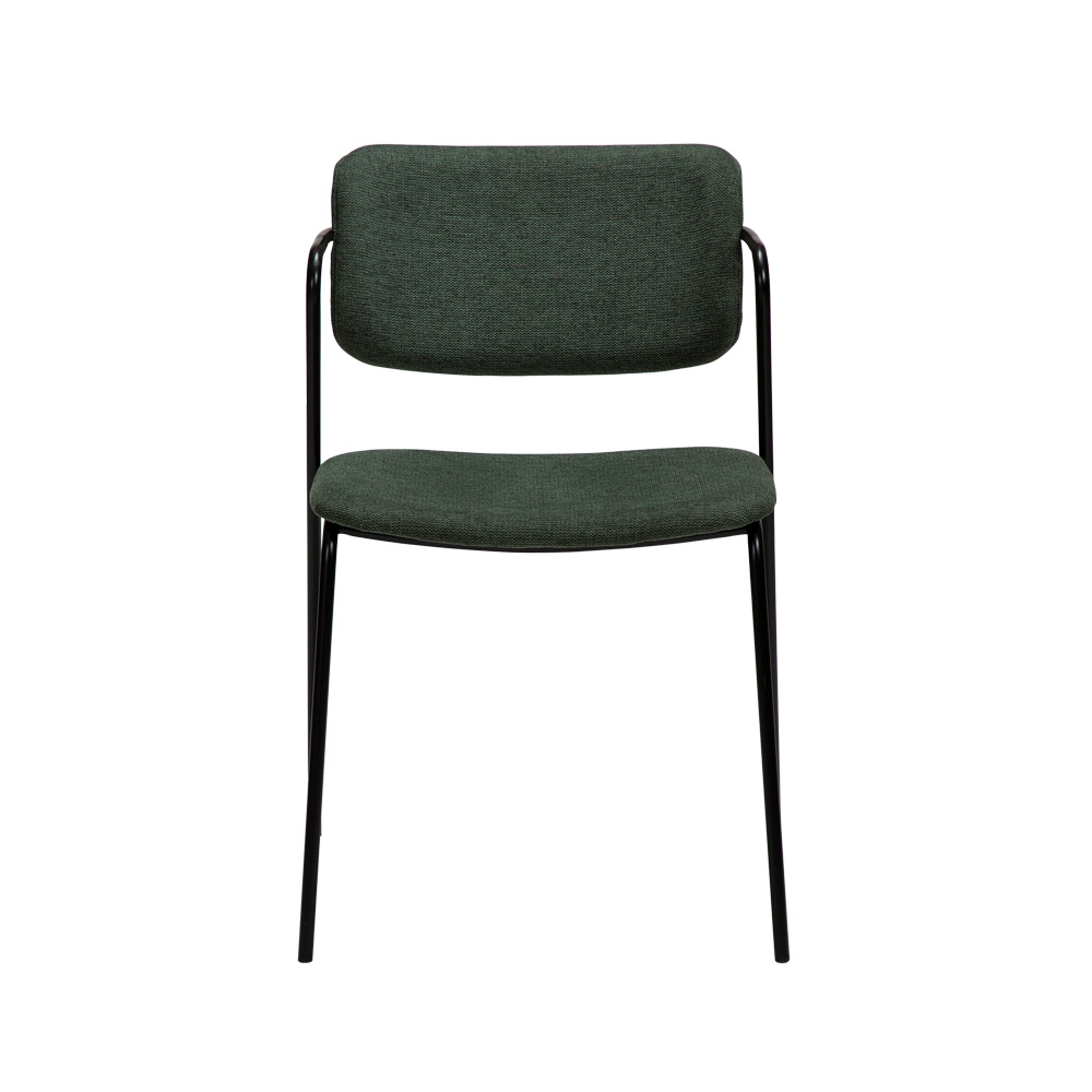 Danform_Zed_chair_ravintolatuoli_kahvilatuoli_kangas_Sage_green_käsinojallinen_putkijaloilla_02 - Edella Dan-Form Zed Chair tuoli kangas