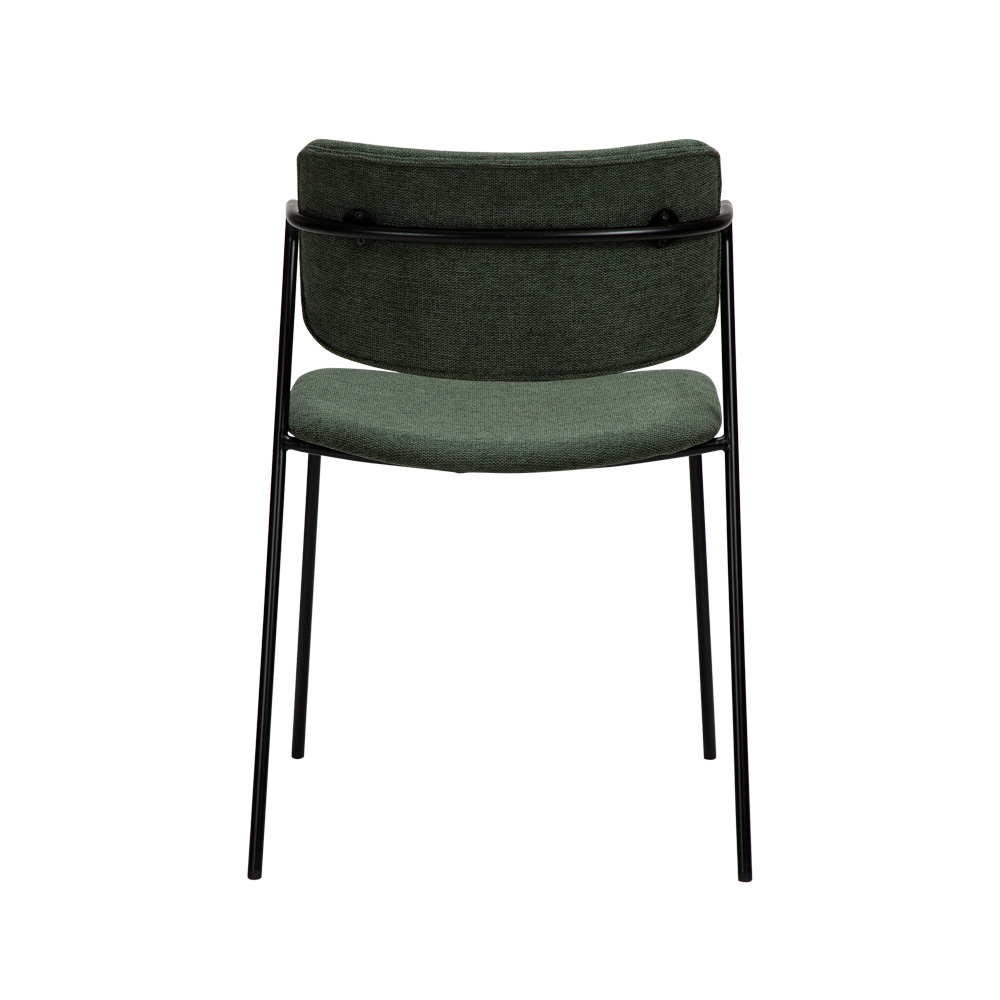 Danform_Zed_chair_ravintolatuoli_kahvilatuoli_kangas_Sage_green_käsinojallinen_putkijaloilla_04 - Edella Dan-Form Zed Chair tuoli kangas