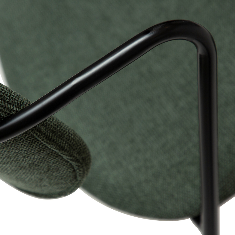 Danform_Zed_chair_ravintolatuoli_kahvilatuoli_kangas_Sage_green_käsinojallinen_putkijaloilla_07 - Edella Dan-Form Zed Chair tuoli kangas